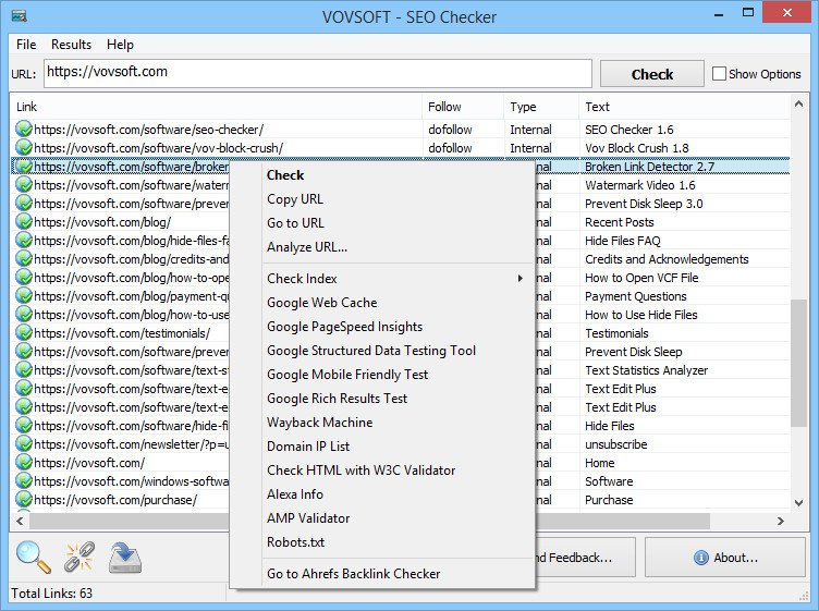 VovSoft SEO Checker 5.7