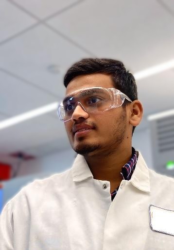 Vamshi in Laboratory