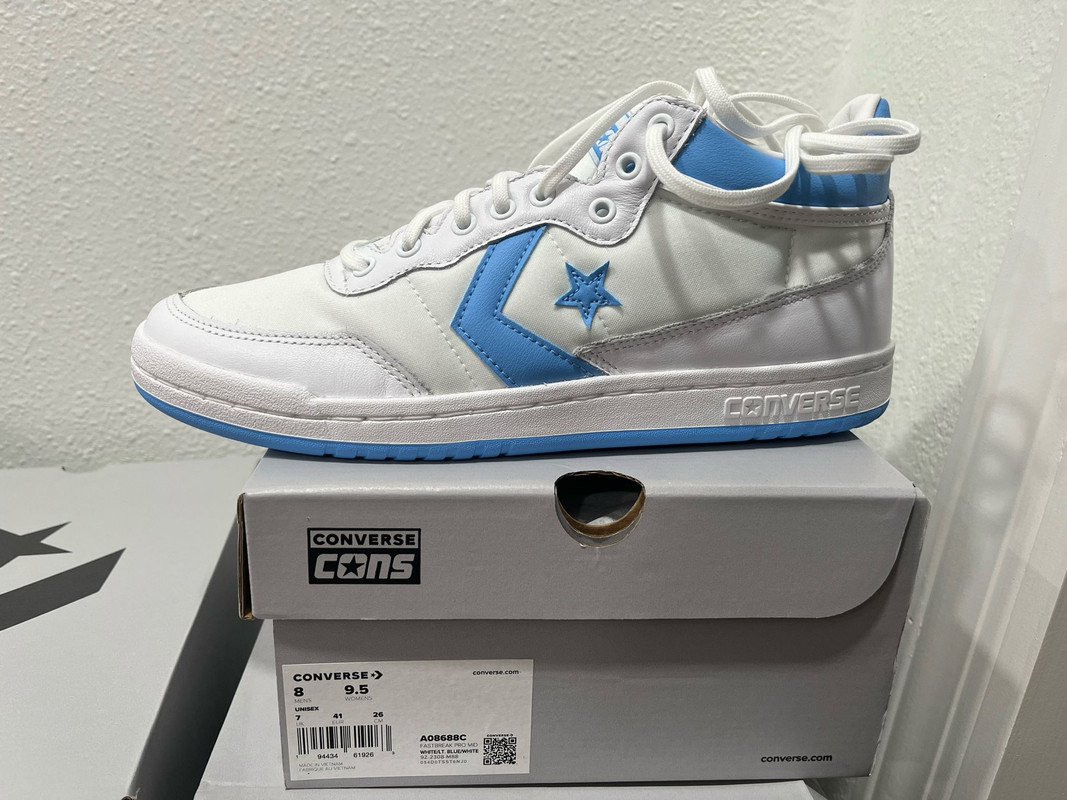 Converse Fastbreak Pro Mid A08688C White Light Blue Skate Shoes