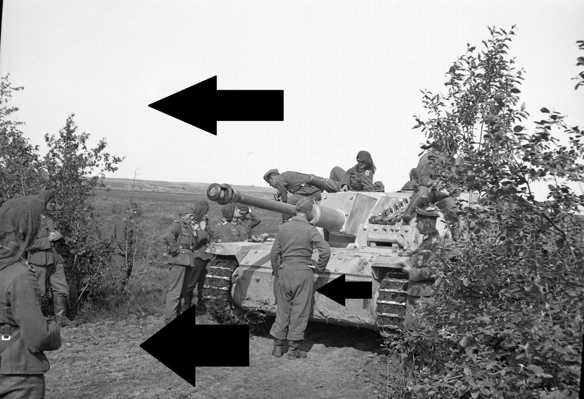 Foto Infanterie Panzer Sturmgeschütz Langrohr St