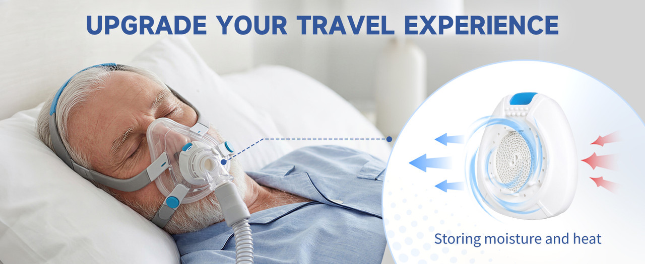 Travel-friendly HME cartridge for AirMini portable CPAP machine