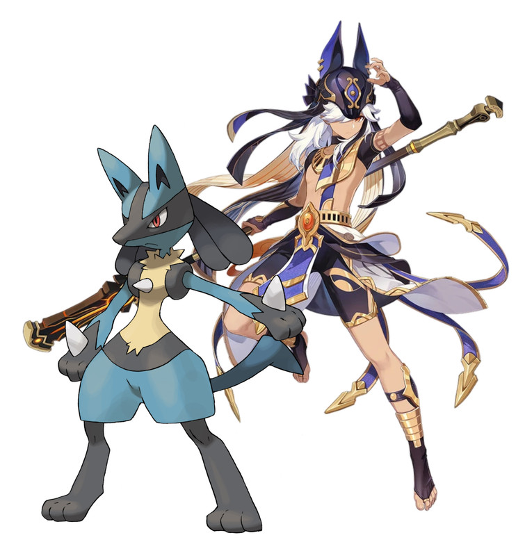 Cyno and Lucario