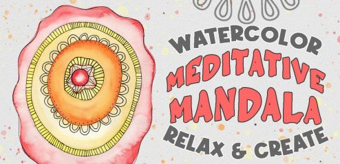 Watercolor Meditative Mandala: Relax & Create