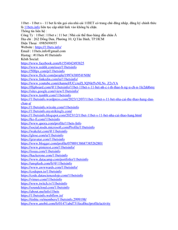 11bet - 11bet s - 11 bet là tên gọi của nhà cái 11BET