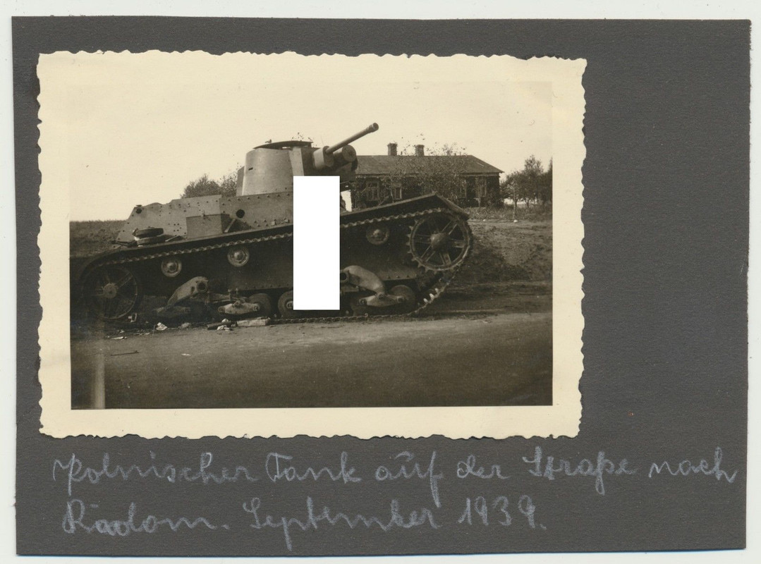 Polen Feldzug polnischer Panzer Straße nach Rado