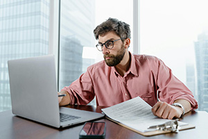 A man with his laptop