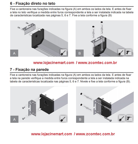 Tela de Projeção Elétrica Tensionada 16:9 GBH Gaia