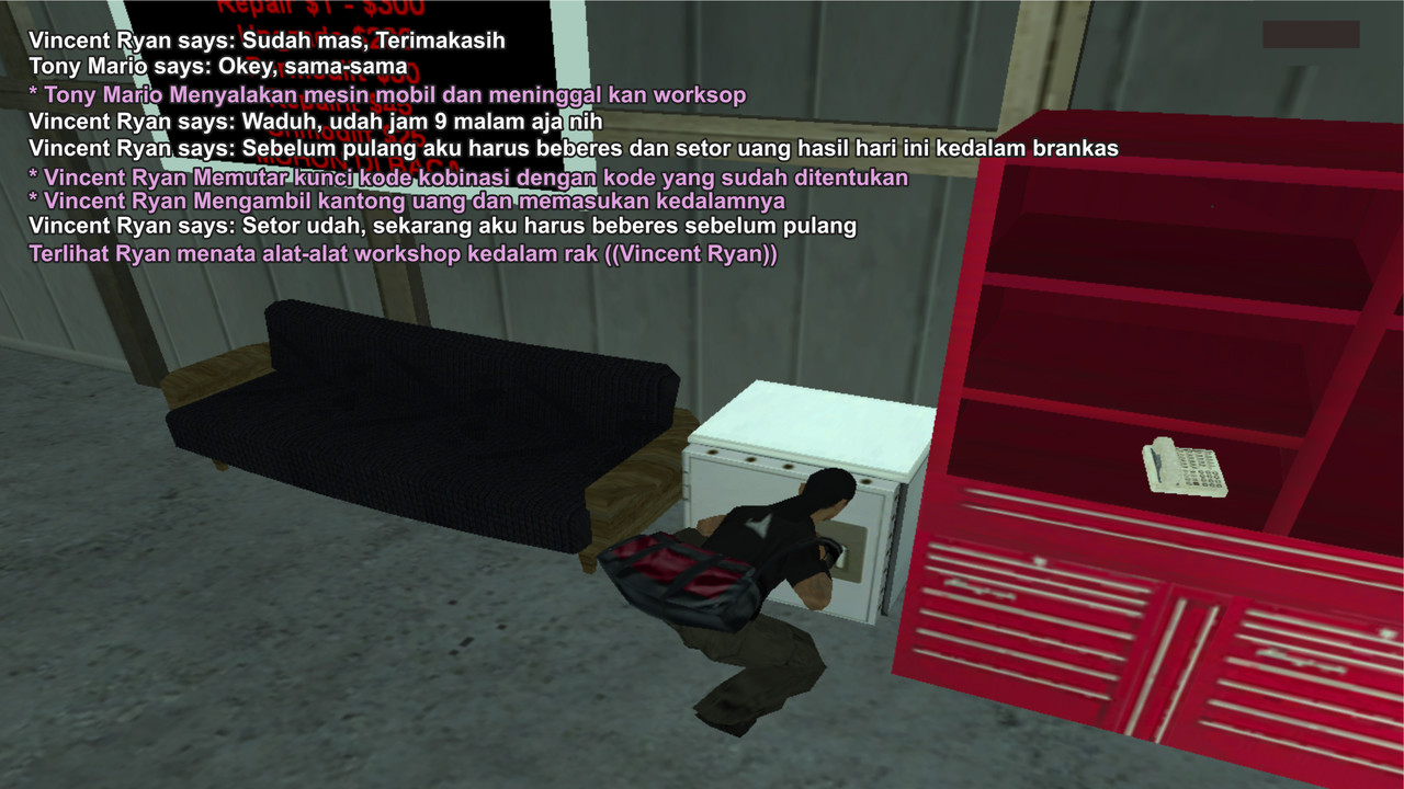 Memasukan-uang-setoran-hari-ini-kedala-b