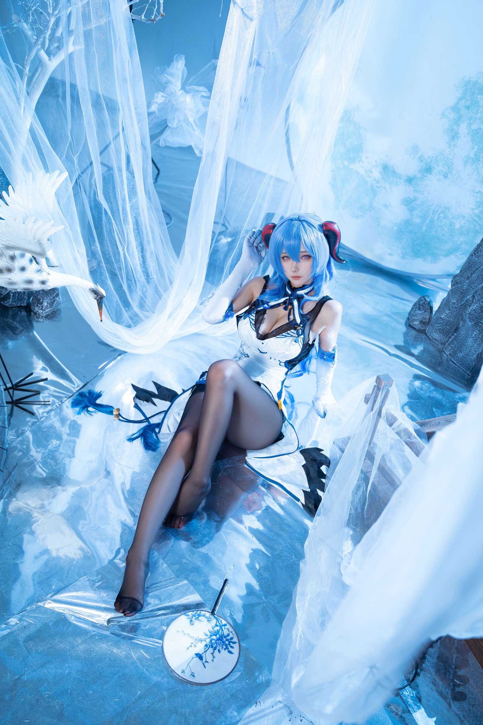 Seya-狮砸 – 原神 甘雨青花瓷 Cosplay 高清写真（12P-139MB）插图1