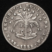 8 soles Bolivia 1855, PAS7002