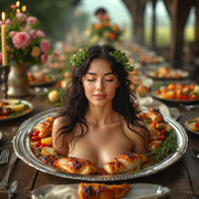 Garden wedding Black hear dream to be eaten 0 18