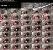 Peeing standing up on the public path (1080p)