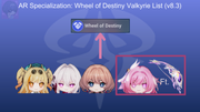 List of AR Valkyries (v8.3) (WoD)