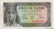 Billetes en los que aparece Cristobal Colón... 5-Ptas-1943-anverso