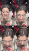 Amateur Babe's Facial Ending Cumshot In Glasses 8069 3
