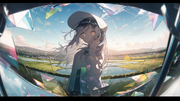 __Girl_reflected_in_a_prism_fisheye_lens_landscape_painting_4k__d286440f-2e68-4101-abdc-899bd3876d79