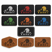 Custom laser engraved faux leather patch options
