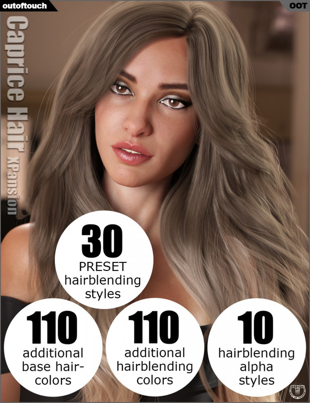 oot hairblending 20 texture xpansion for caprice hair 00 main da