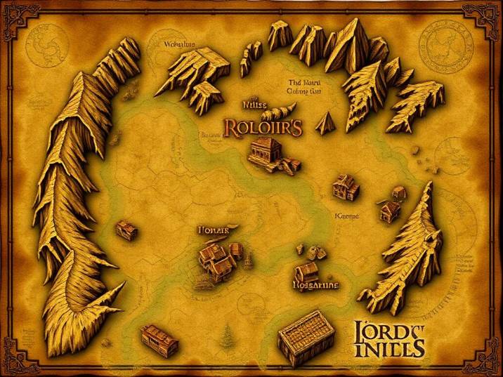 Lord Of The Rings Text Adventure Game Map