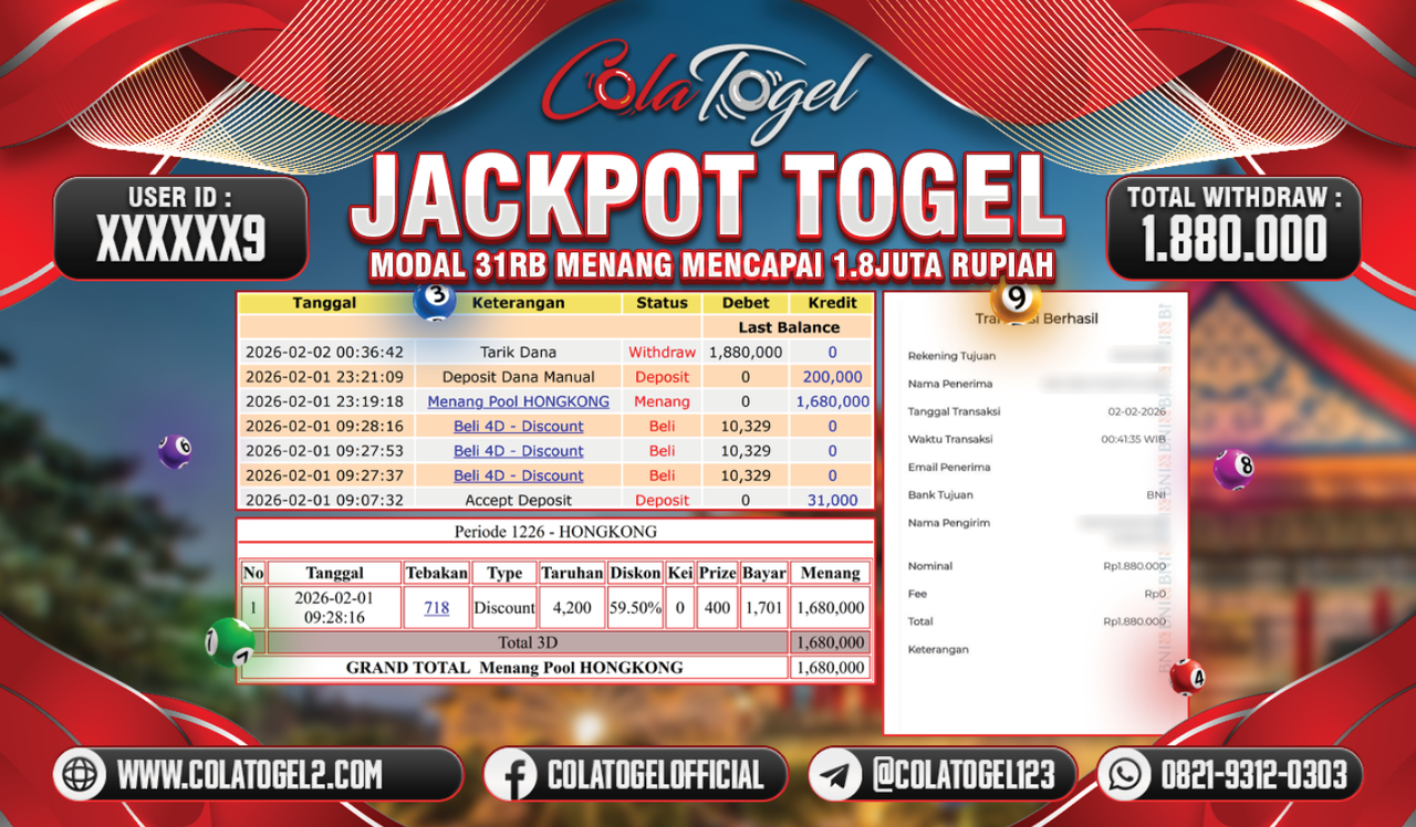 JACKPOT HONGKONG LOTTO!!