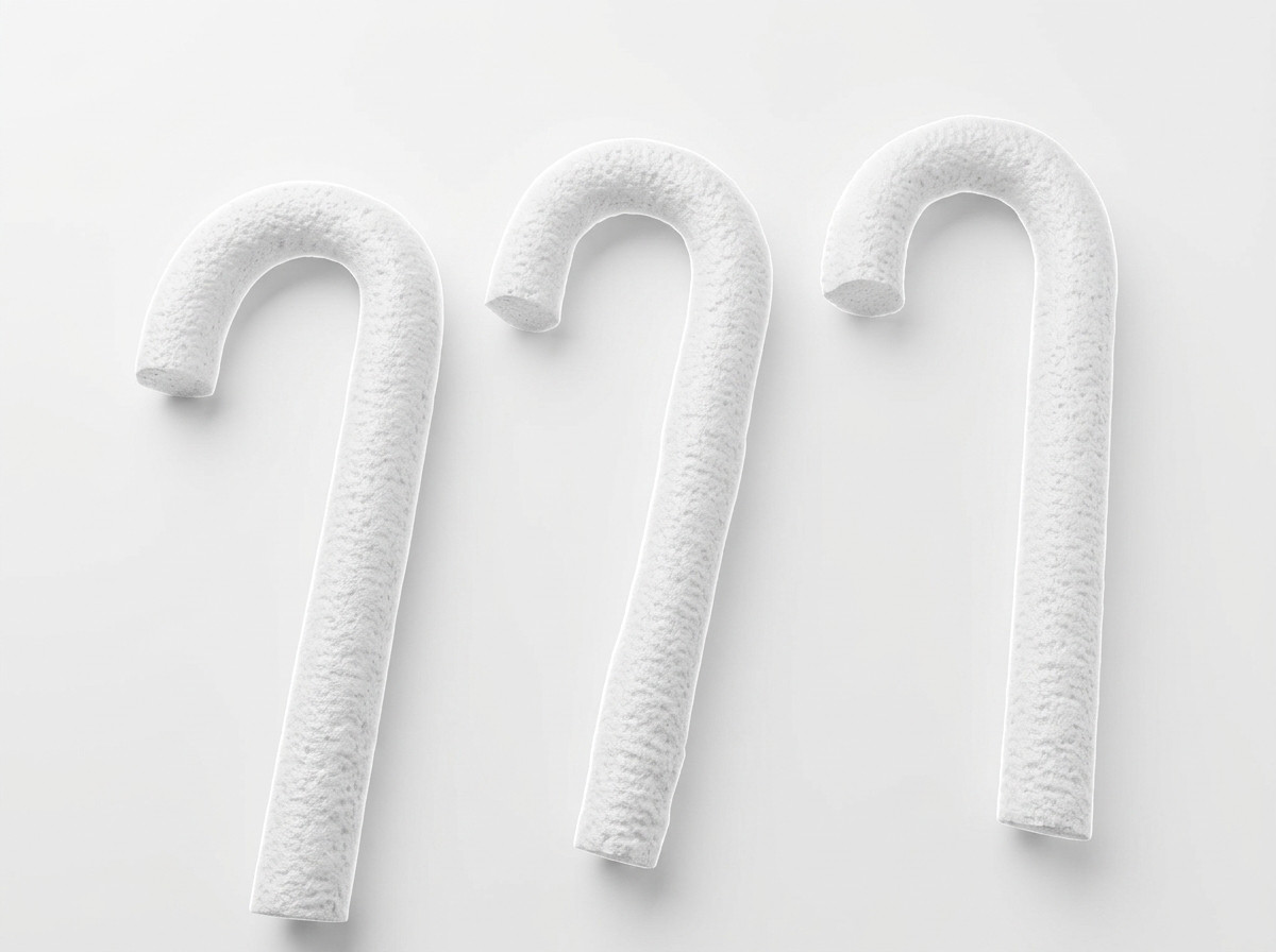Bastón de icopor de 20 cm para decorar en navidad