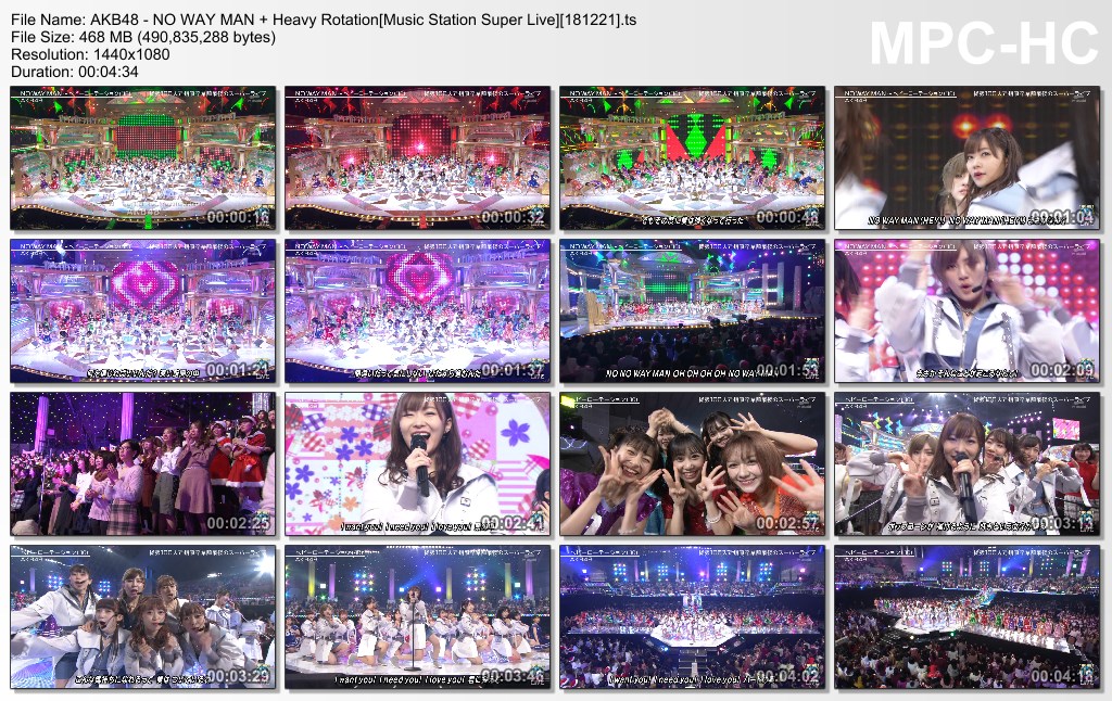 AKB48 - NO WAY MAN   Heavy Rotation[Music Station Super Live][18
