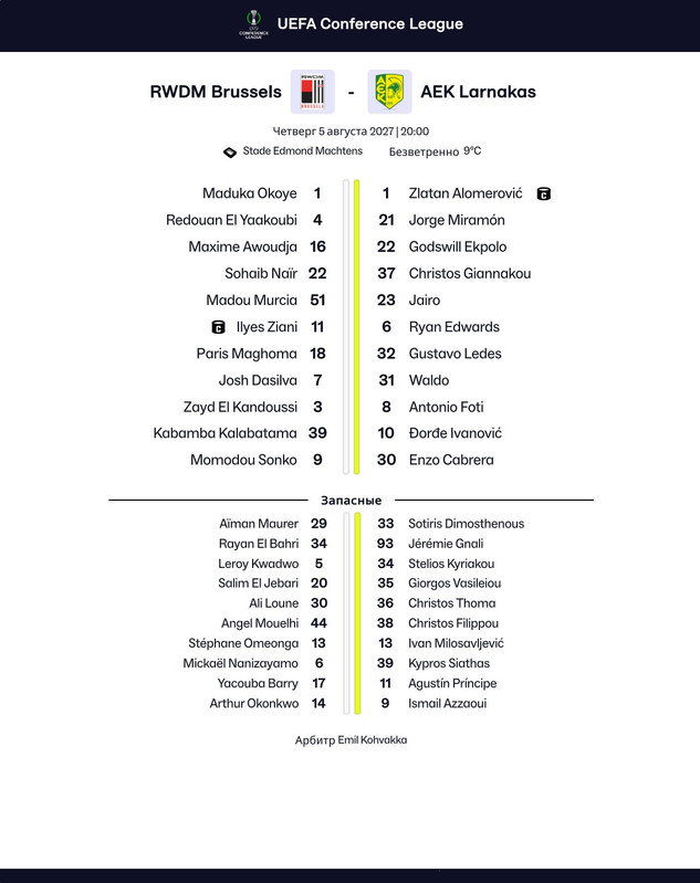 первый матч в еврокубках