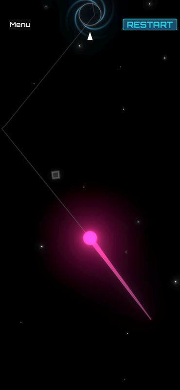 GravityShot level showing wormhole effect