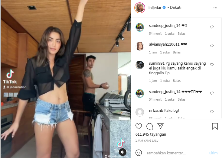 Jessica Iskandar joget TikTok bareng pria bule