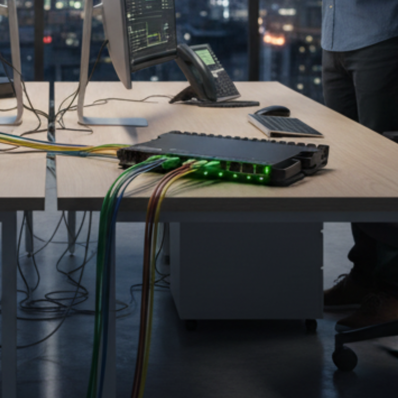 Roteador 7 Portas Mikrotik PoE GE + 1P 2.5G + 01 Porta SFP+ RB5009UG+S+IN