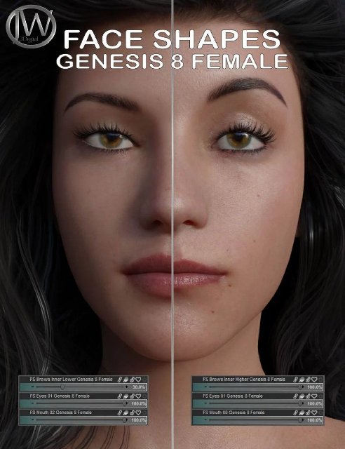 face shapes for genesis 8 female 00 main daz3d