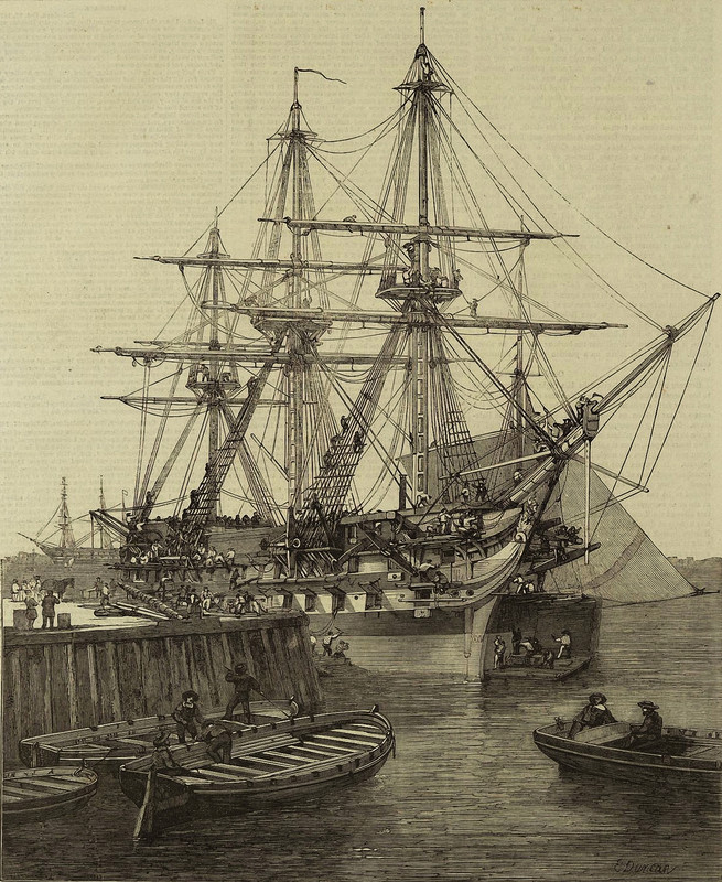 HMS Caesar, 90 guns, at Portsmouth осень 1854