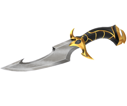 black rhinestone knife