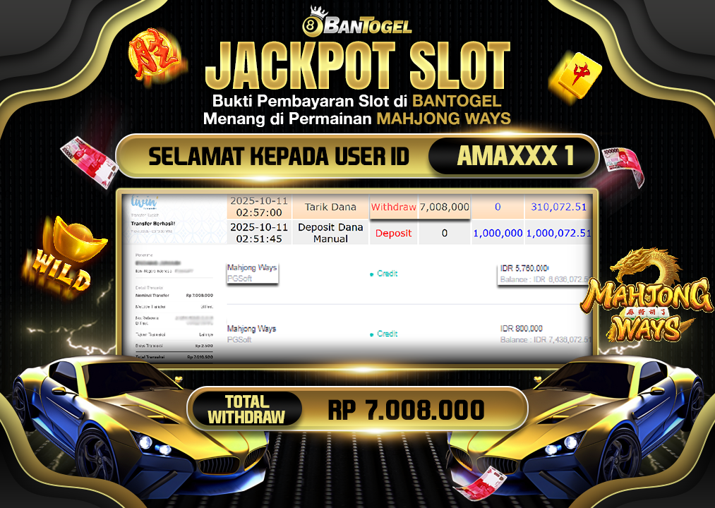 BUKTI JACKPOT LUNAS BANTOGEL