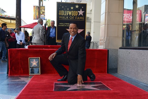 Larry Elder after receiving Hollywood Walk of Fame in 2015