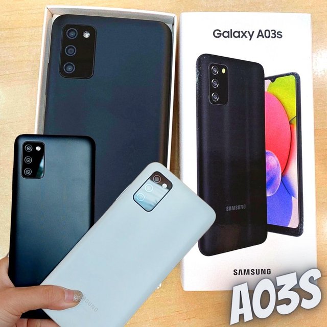 Smartphone Samsung Galaxy A03s 64GB Azul 4G – 4GB RAM Tela 6,5” Câm. Tripla + Selfie 5MP