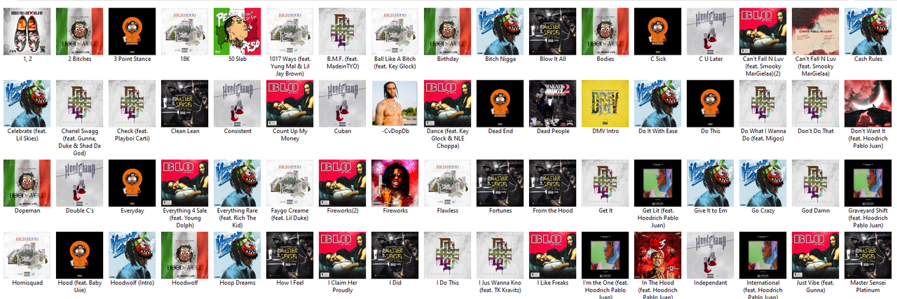 120 Tracks HoodRich Pablo Juan Best Rap Songs Playlist ETTV 320 kbps Beats