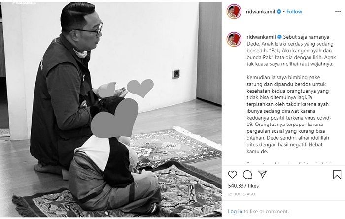 Unggahan Ridwan Kamil.