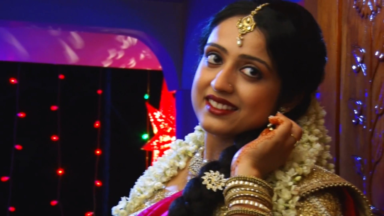 Cute malayali girl navel slips in red saree