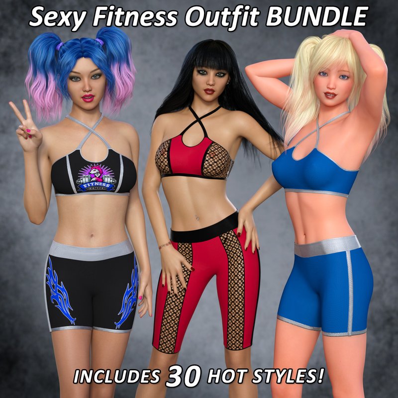 sexy fitness outfit bundle for g8f 01