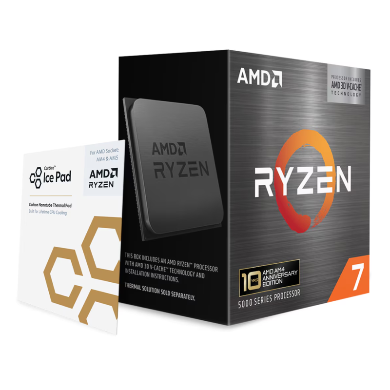 Procesador AMD Ryzen 7 5800X3D 4.5GHz AM4 10th + ICE PAD