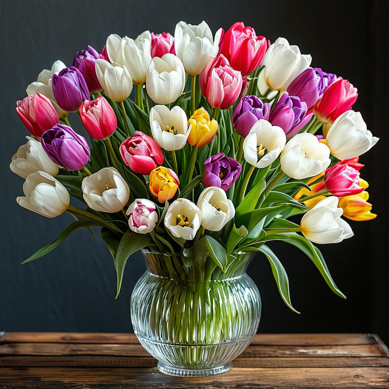тюльпаны в вазе