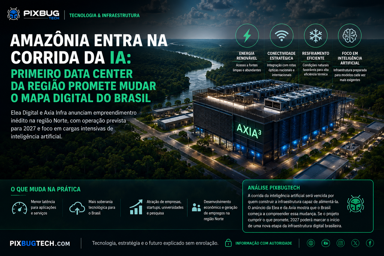 Amazônia entra na corrida da IA: primeiro grande data center da região promete mudar o mapa da infraestrutura digital brasileira