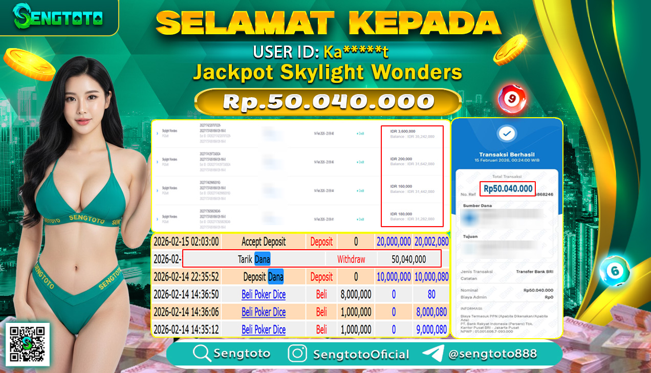BUKTI PEMBAYARAN SLOT SKYLIGHT WONDERS