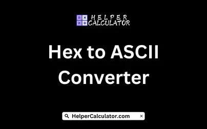 Hex to ASCII Converter