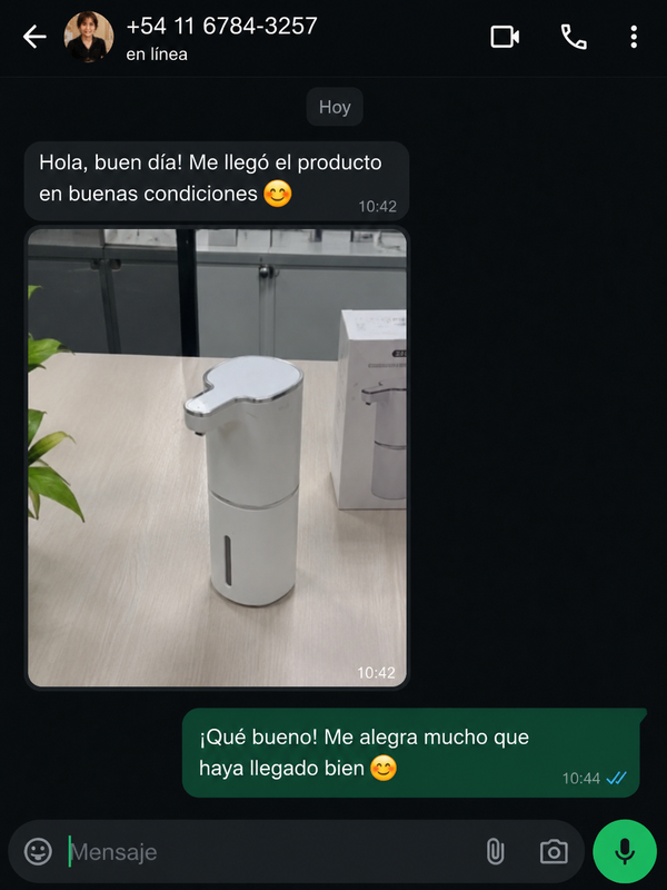 Chat de WhatsApp cliente 6