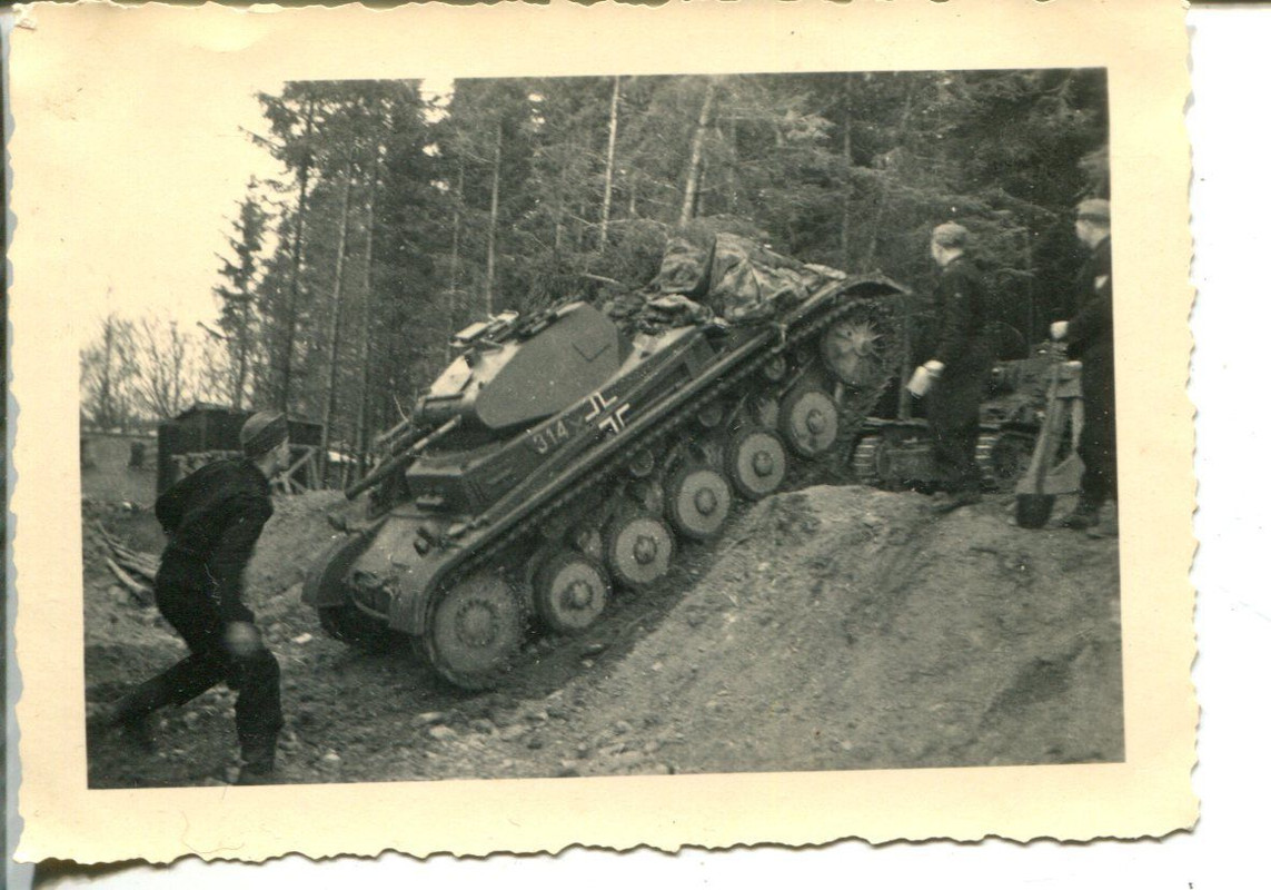 Orig.Foto Panzer Tank II 3I.PG.Rgt.10 Wehrmacht Geländefahrt WW2