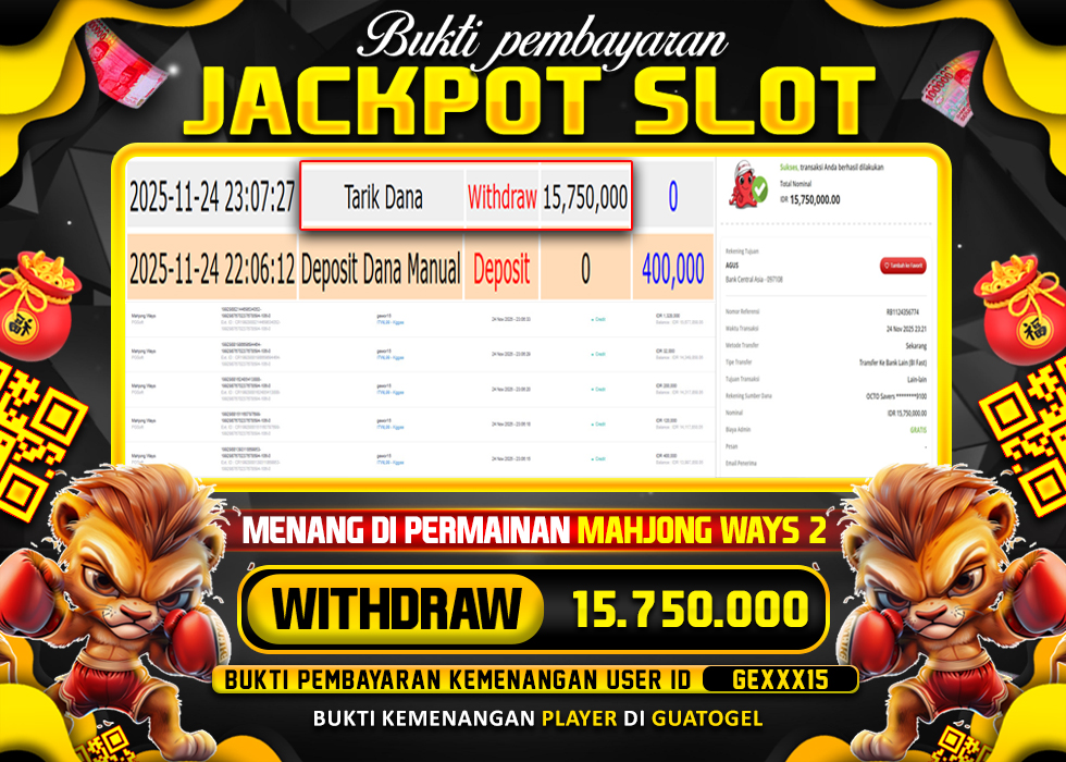 BUKTI JACKPOT LUNAS GUATOGEL