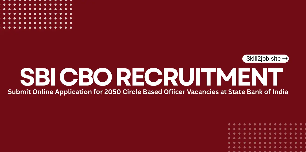 SBI CBO Recruitment 2026