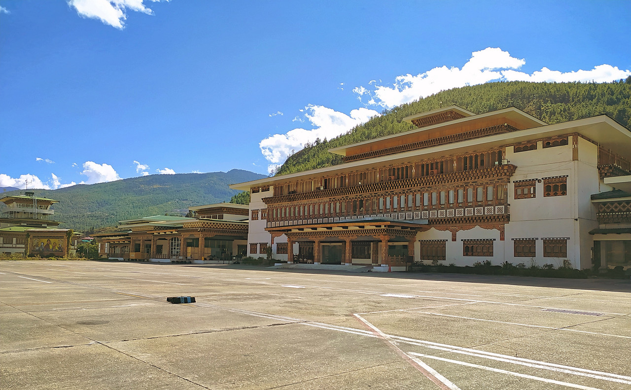 Paro airport in Bhutan